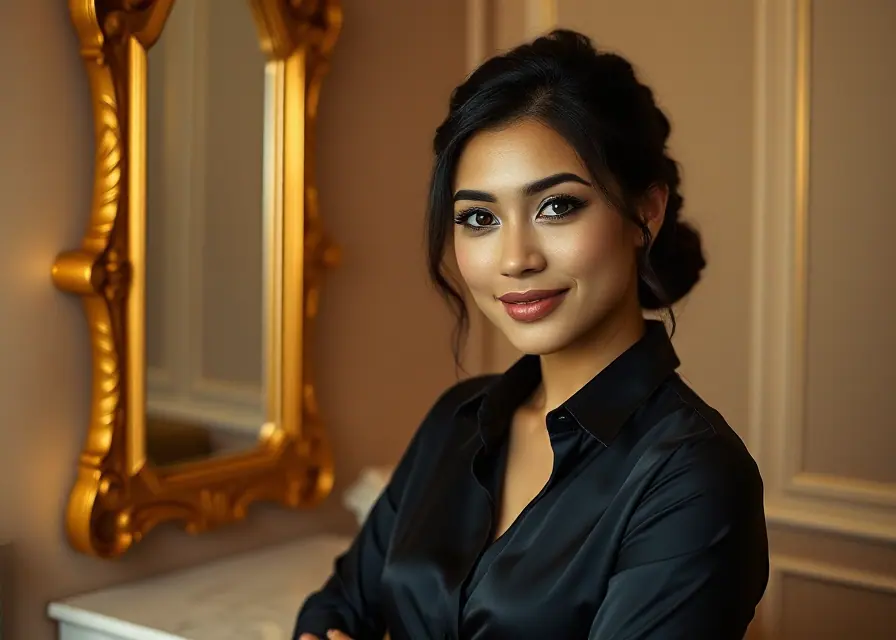 A beauty professional in her own private studio suite